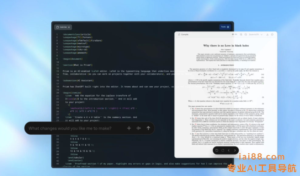 Prism -免费AI科研写作平台